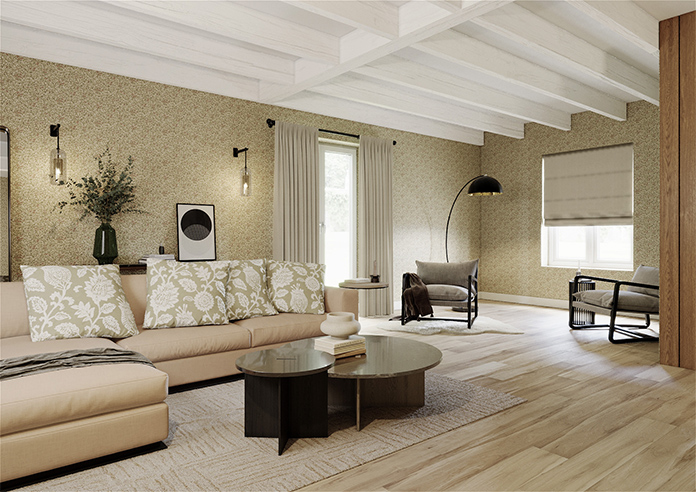 Roslin (Blackout), Monroe Bisque - Made to Measure Curtains - Image 7